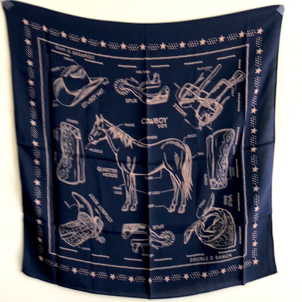 Double D Ranch scarf ~26x26